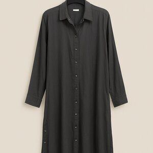 J. Jill Maxi Linen Blend Grey Dress Size Medium